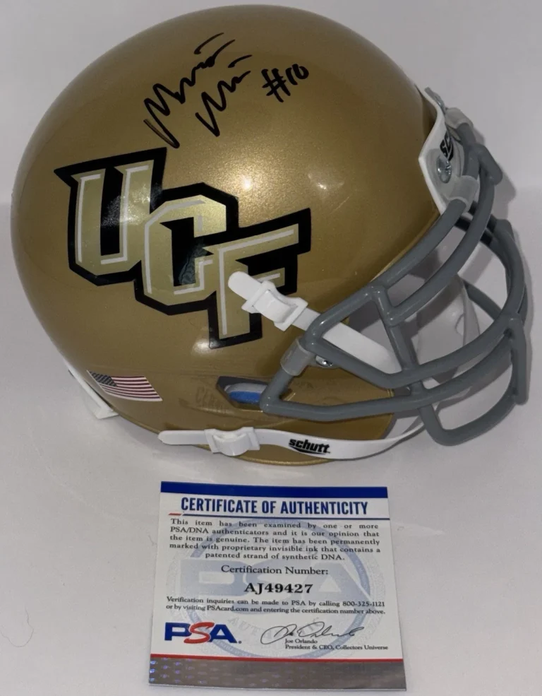 Mckenzie Milton Signed Autographed UCF Golden Knights Custom Mini Helmet Psa/Dna