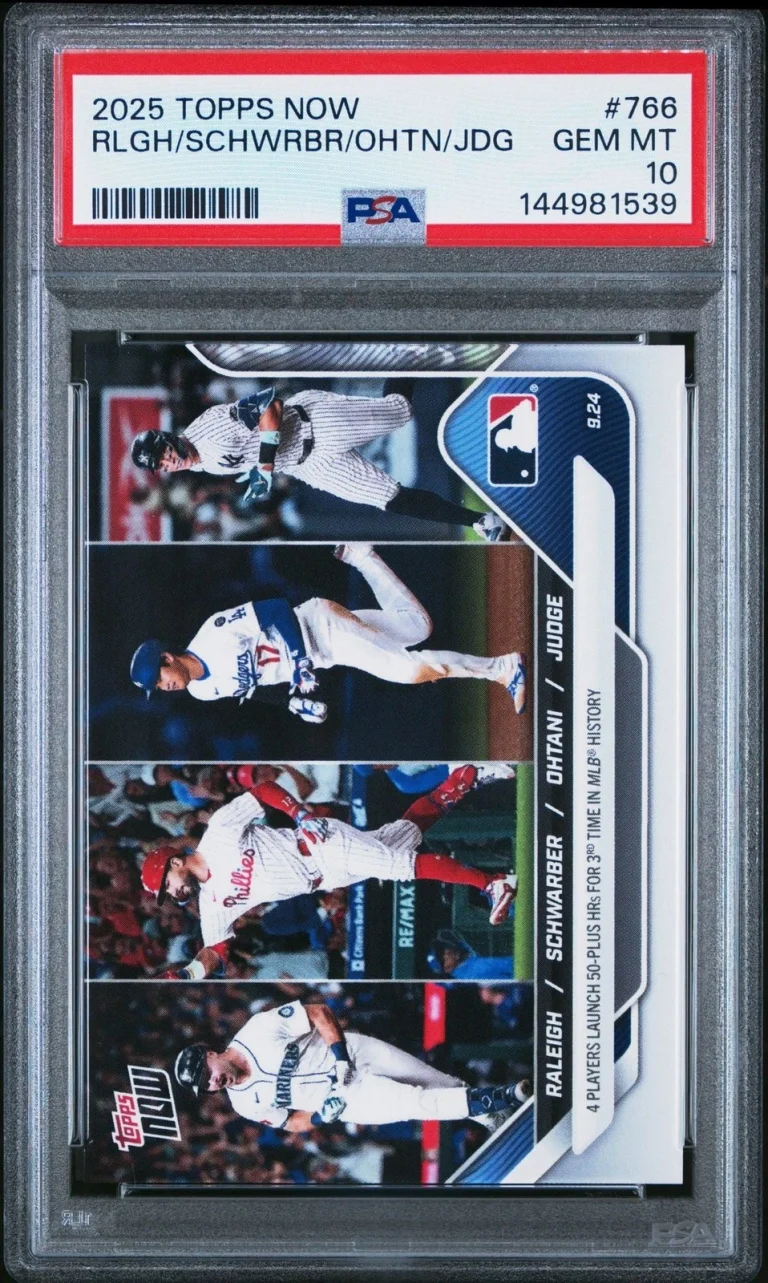 Graded 2025 Topps Now Shohei Ohtani Judge Raleigh Schwarber 766 Card PSA 10