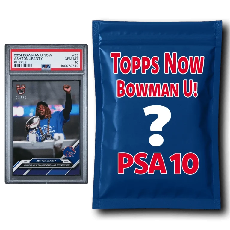 Random NCAA Topps Bowman U Now PSA 10 Football Graded Card Mystery Box