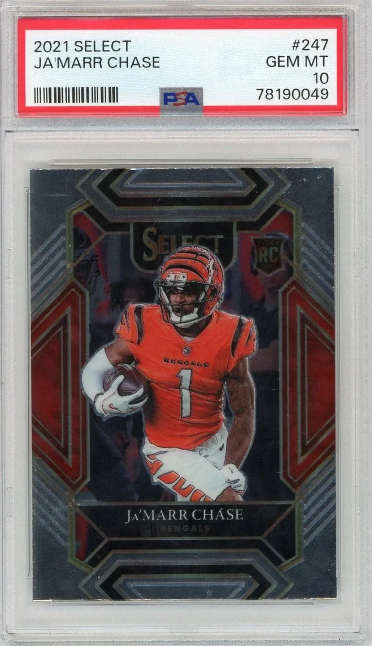 Graded 2021 Panini Select Ja'Marr Chase #247 Rookie RC Card PSA 10 Gem Mint
