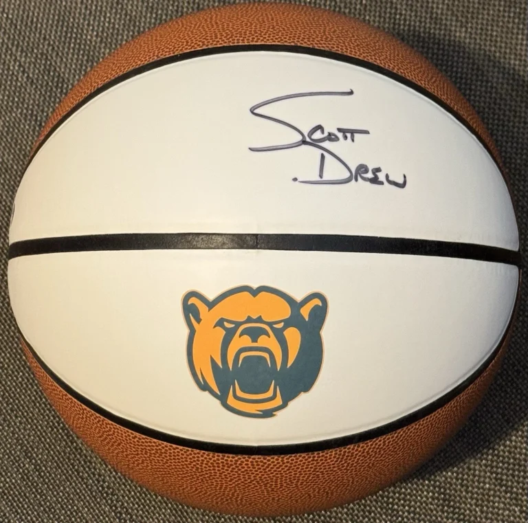 Scott Drew Signed Autographed Baylor Bears Logo Basketball 2021 Champs PSA/DNA
