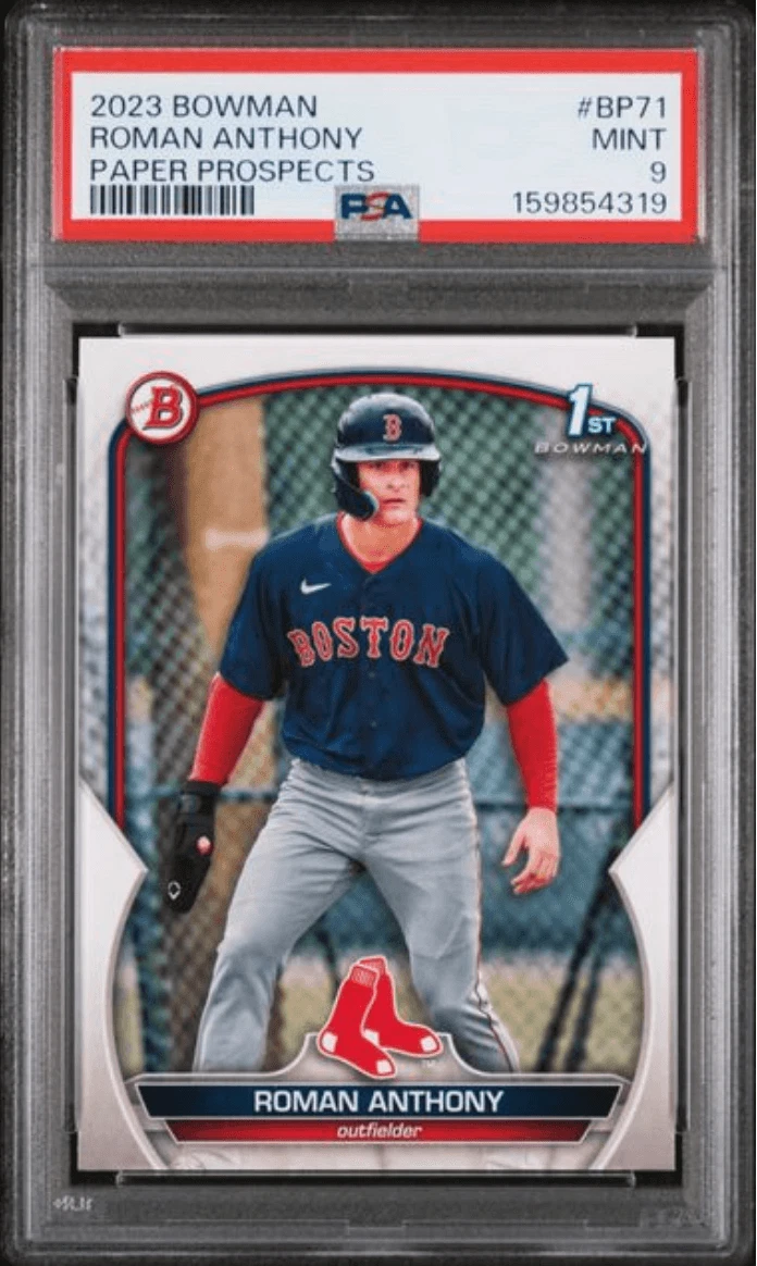 Graded 2023 Bowman Roman Anthony #BP71 Paper Prospects Rookie RC Card PSA 9