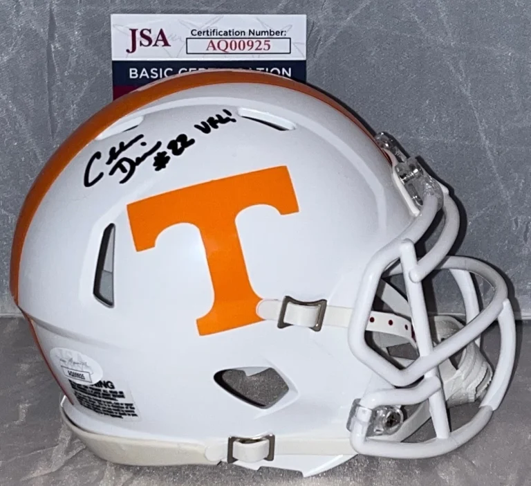 Charles Davis signed Tennessee Volunteers mini helmet autographed Vols JSA