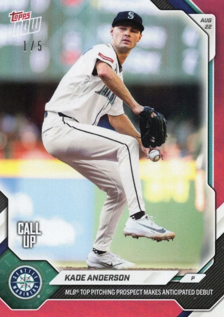 2026 Topps Now Kade Anderson #584 Red Foil /5 Rookie RC Baseball Card