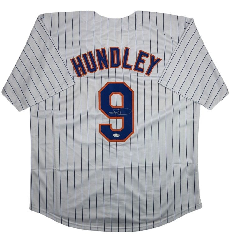 Autographed/Signed Todd Hundley New York Pinstripe Baseball Jersey JSA COA
