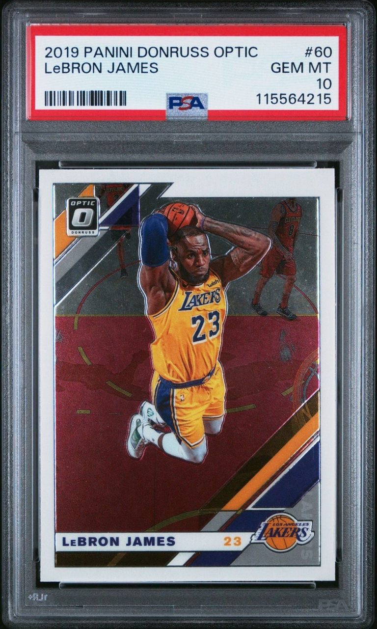 Graded 2019 Panini Donruss Optic LeBron James #60 Basketball Card PSA 10