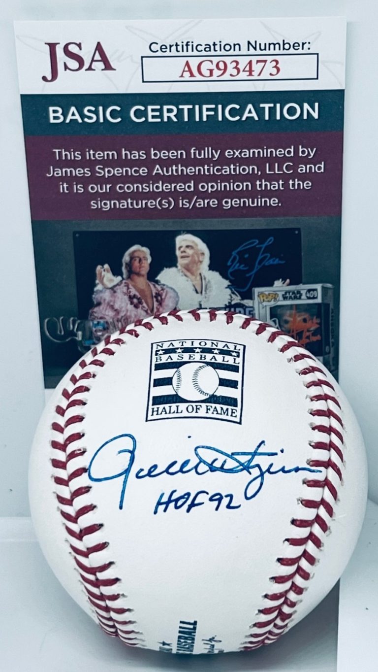 Rollie Fingers Oakland Athletics signed HOF Logo Baseball Ball W/ HOF Inscr. JSA