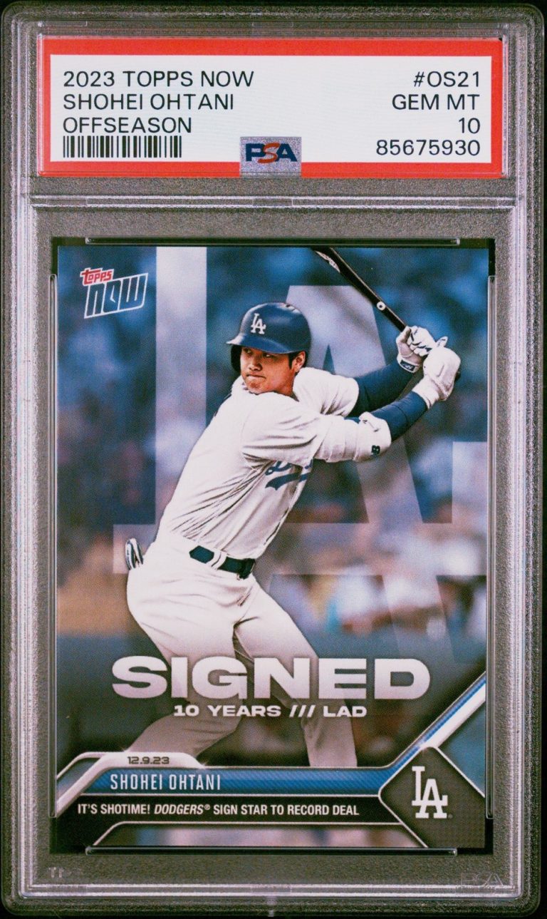 Graded 2023 Topps Now Shohei Ohtani #OS21 Offseason Card PSA 10 Gem