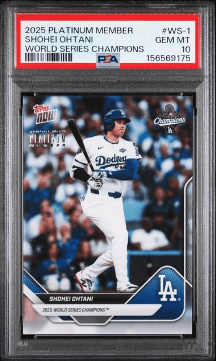Graded 2025 Platinum Member Shohei Ohtani #WS1 Dodgers Baseball Card PSA 10