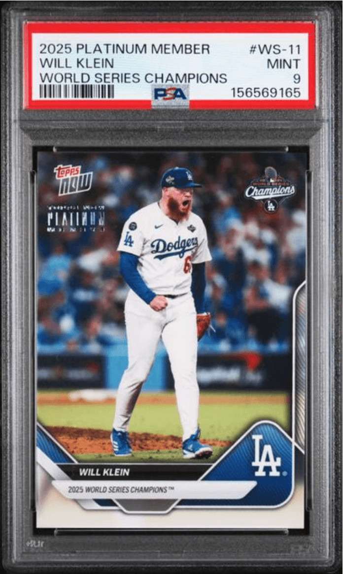 Graded 2025 Platinum Member Will Klein #WS11 Baseball Card PSA 9