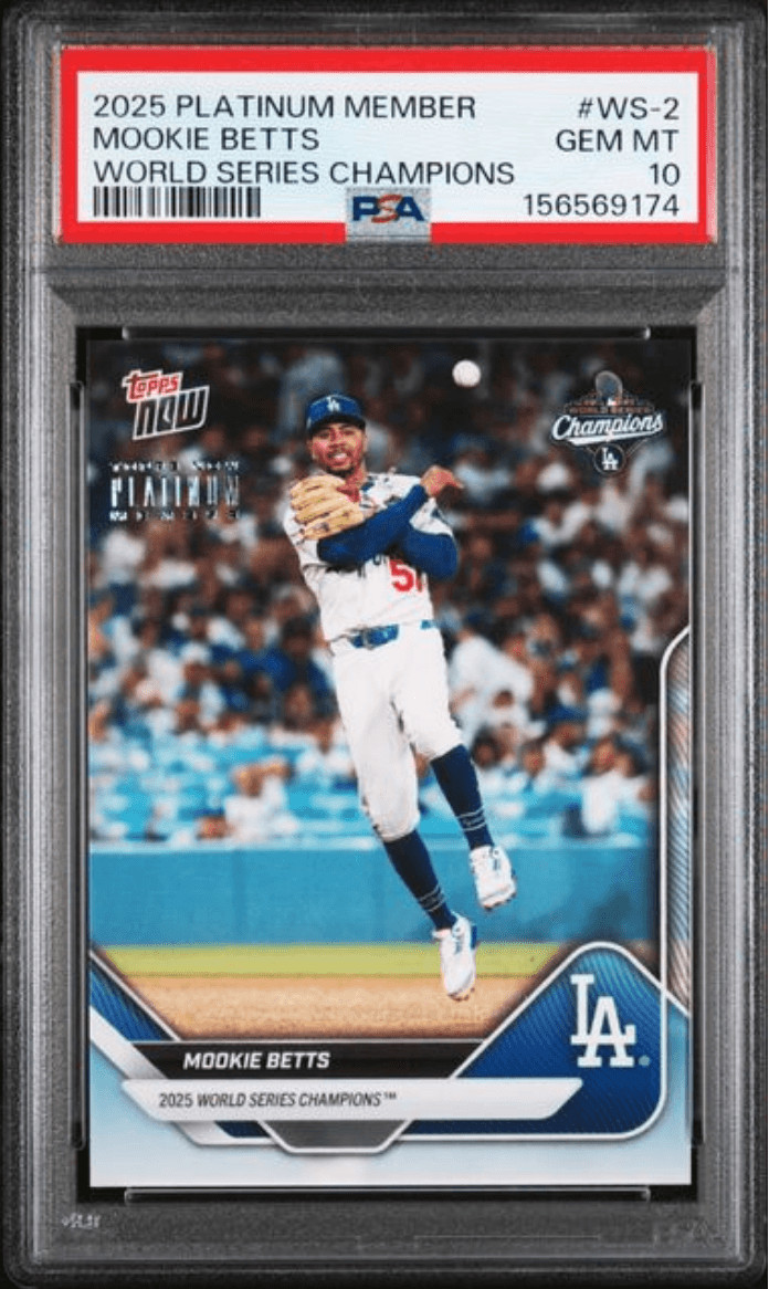Graded 2025 Platinum Member Mookie Betts #WS2 Baseball Card PSA 10
