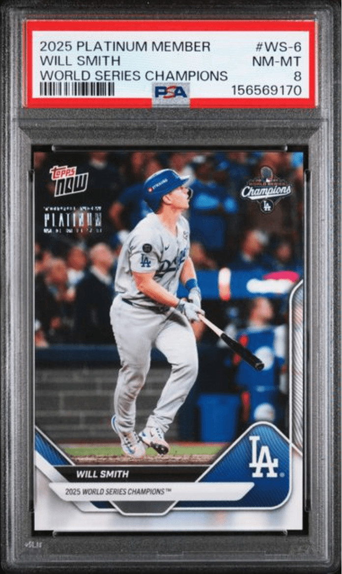 Graded 2025 Platinum Member Will Smith #WS6 Baseball Card PSA 8