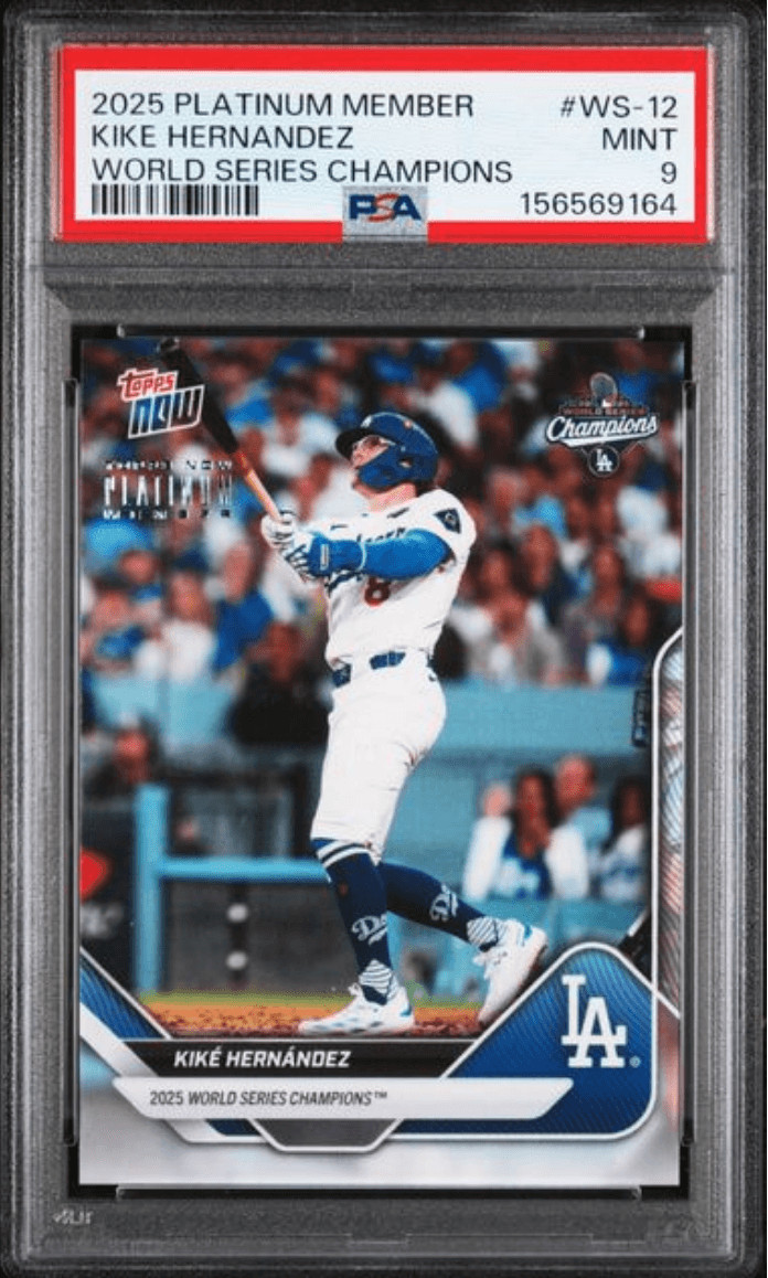 Graded 2025 Platinum Member Kike Hernandez #WS12 Baseball Card PSA 9