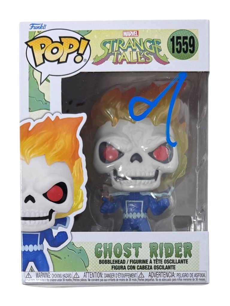 Nicolas Cage Signed Ghost Rider Funko Pop #1559 Marvel Autograph ACOA COA