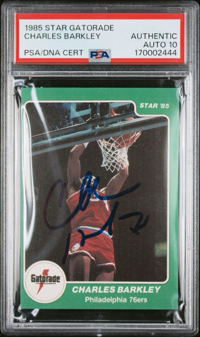 1985 Star Gatorade Charles Barkley Signed Rookie Card PSA/DNA AUTO 10 RC 76ERS