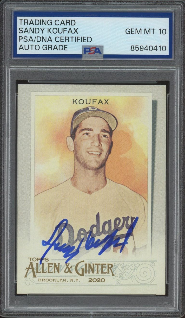 2020 Topps Allen & Ginter #79 Sandy Koufax Signed Card PSA/DNA AUTO 10 DODGERS