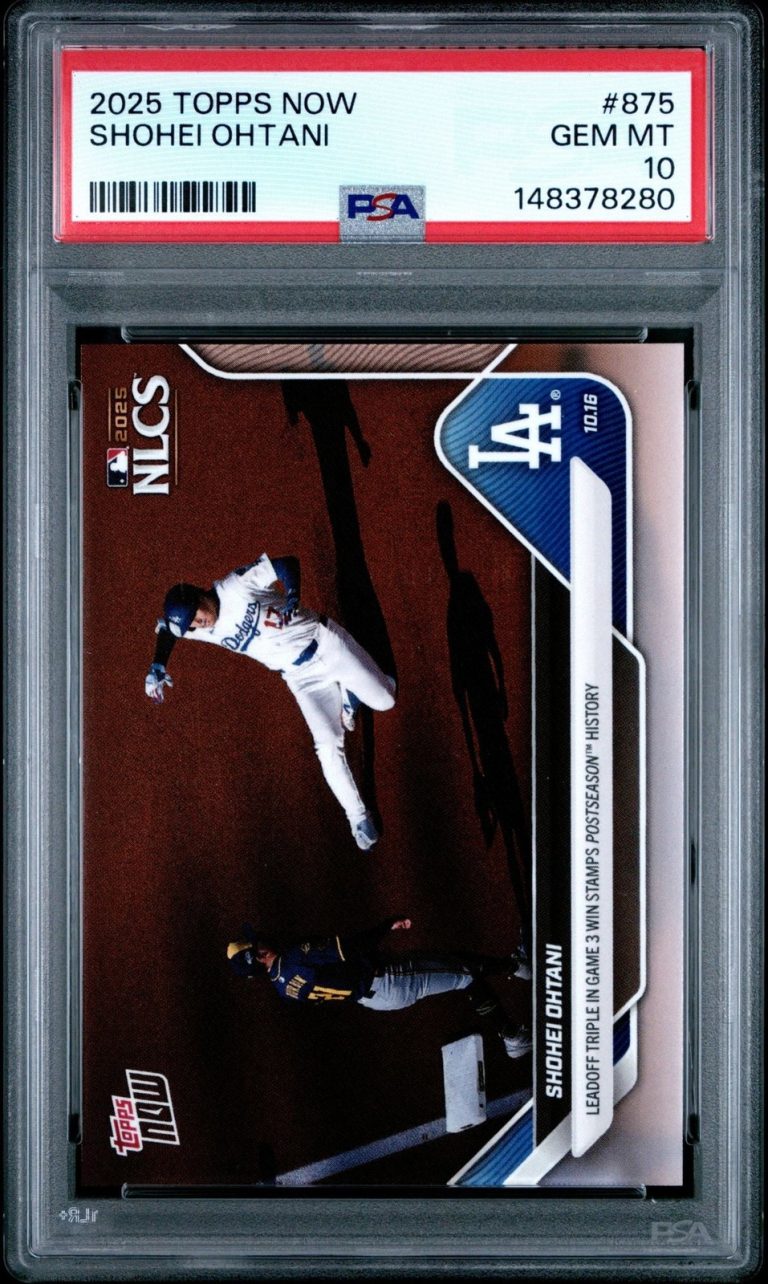 Graded 2025 Topps Now Shohei Ohtani #875 Leadoff Triple Card PSA 10 Mint
