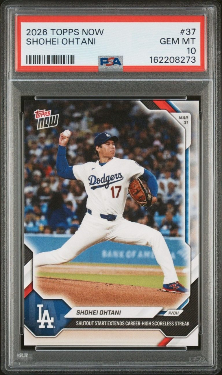 Graded 2026 Topps Now Shohei Ohtani #37 Scoreless Streak Card PSA 10 Mint