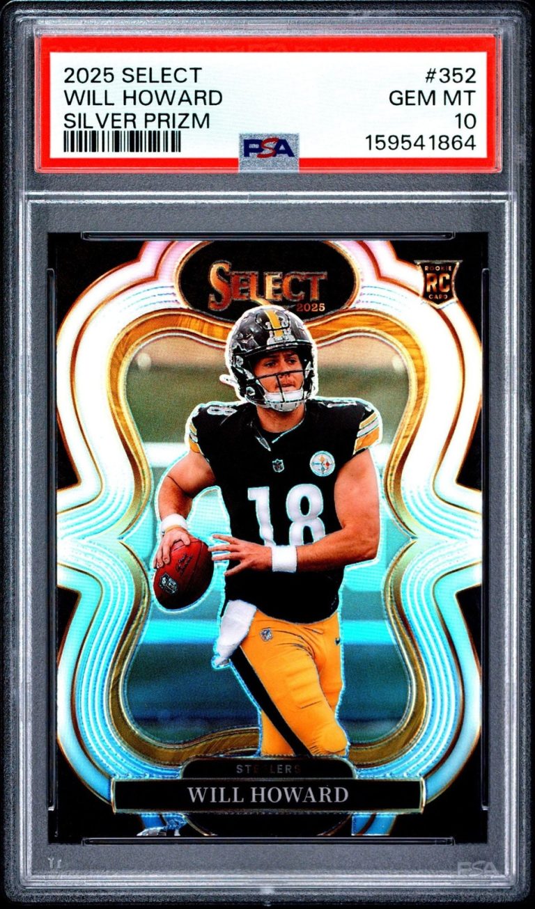 Graded 2025 Panini Select Will Howard #352 Silver Prizm Rookie Card PSA 10