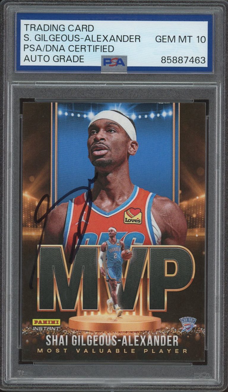 2024-25 Panini Instant Shai Gilgeous-Alexander Signed NBA MVP PSA/DNA AUTO 10