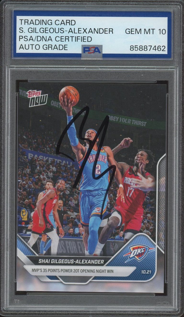 2025 Topps Now NBA #1 Shai Gilgeous-Alexander Signed MVP Card PSA/DNA AUTO 10