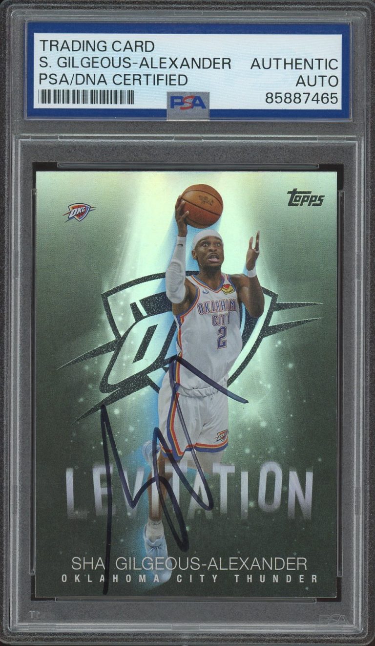2025 Topps #L-4 Shai Gilgeous-Alexander Signed Levitation Card PSA/DNA AUTO MVP