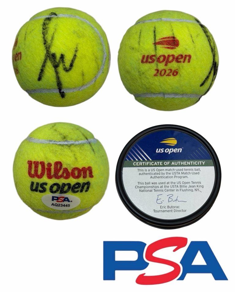 Elena Rybakina Signed 2026 US OPEN CHAMPION Match Used Tennis Ball PSA AUTO WTA