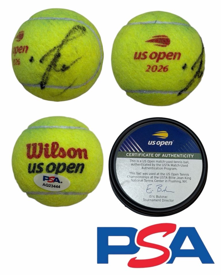 Elena Rybakina Signed 2026 US OPEN CHAMPION Match Used Tennis Ball PSA AUTO WTA
