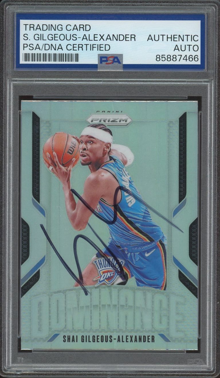 2024 Panini Prizm #11 Shai Gilgeous-Alexander Signed Dominance Refractor PsaAUTO