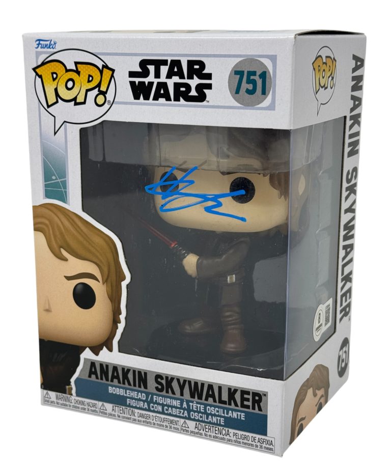 Hayden Christensen Signed Anakin Skywalker Funko Pop Star Wars Ahsoka BAS COA