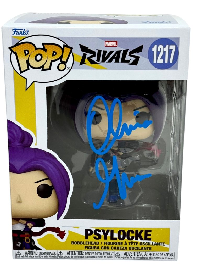 Olivia Munn Signed Psylocke Funko Pop #1217 X-Men Apocalypse Marvel Beckett COA