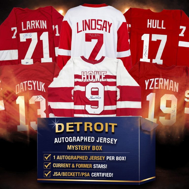 Autographed/Signed Detroit Hockey Jersey Mystery Box PSA JSA BAS COA