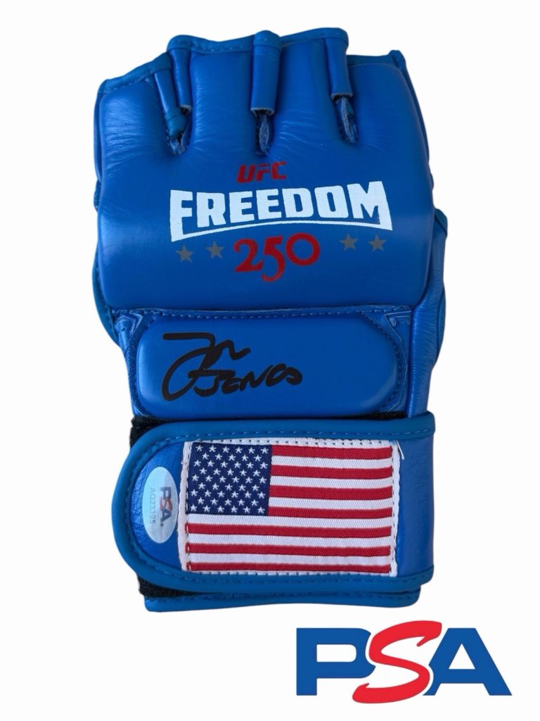 JON BONES JONES Signed 2026 UFC Freedom 250 Fight Glove PSA AUTO USA WHITE HOUSE