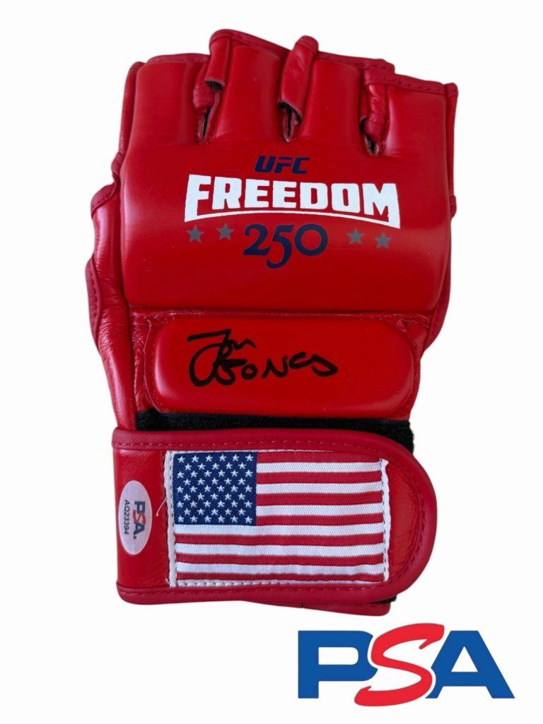 JON BONES JONES Signed 2026 UFC Freedom 250 Fight Glove PSA AUTO USA WHITE HOUSE