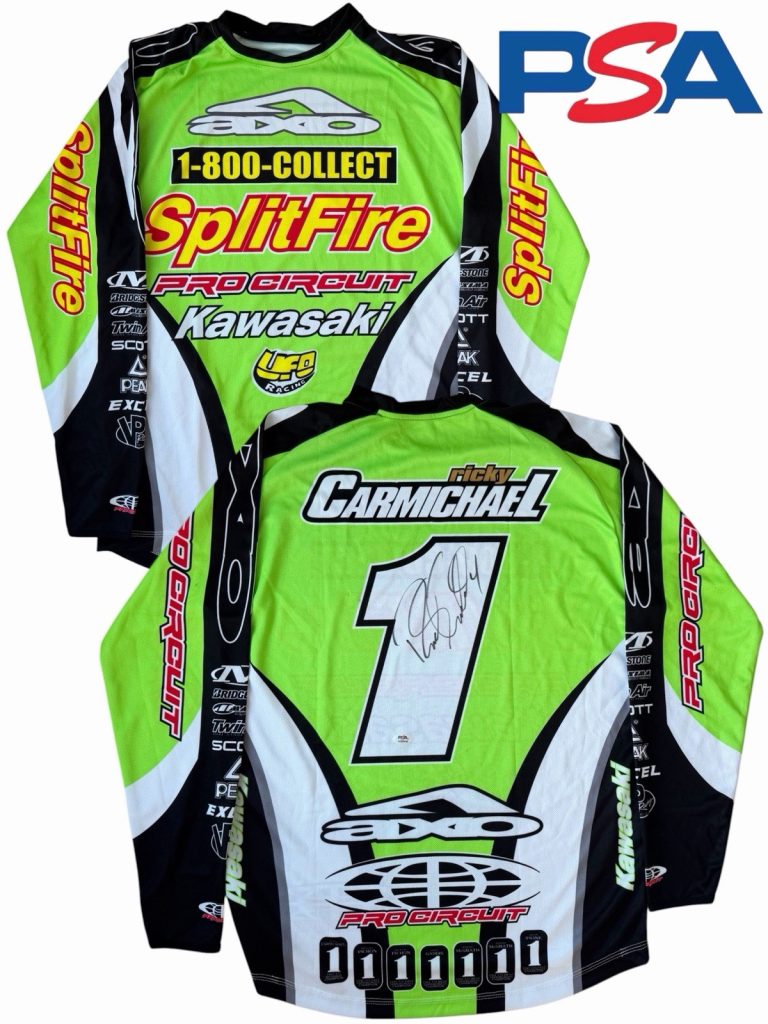 Ricky Carmichael Signed Kawasaki #1 Supercross Jersey PSA/DNA AUTO Motocross SMX