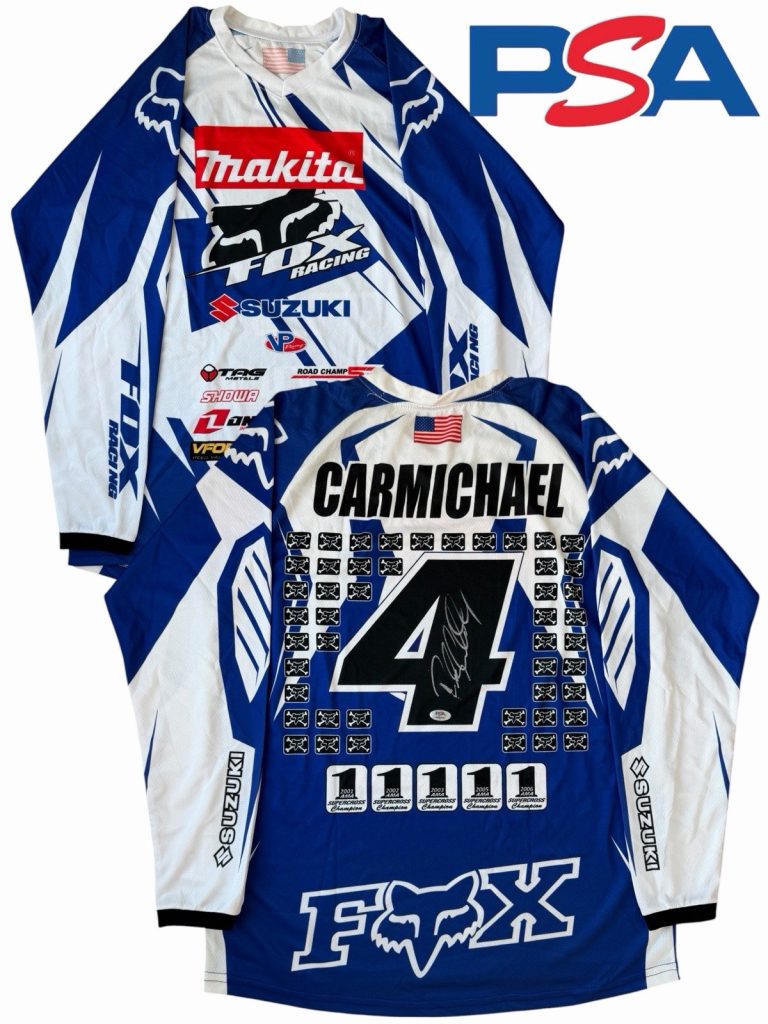 Ricky Carmichael Signed #4 Supercross 5x AMA Champion Jersey PSA AUTO Motocross