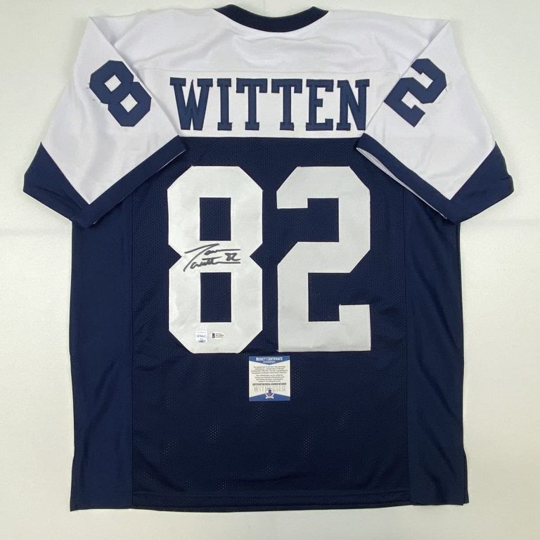 Autographed/Signed Jason Witten Dallas Thanksgiving Day Jersey Beckett COA