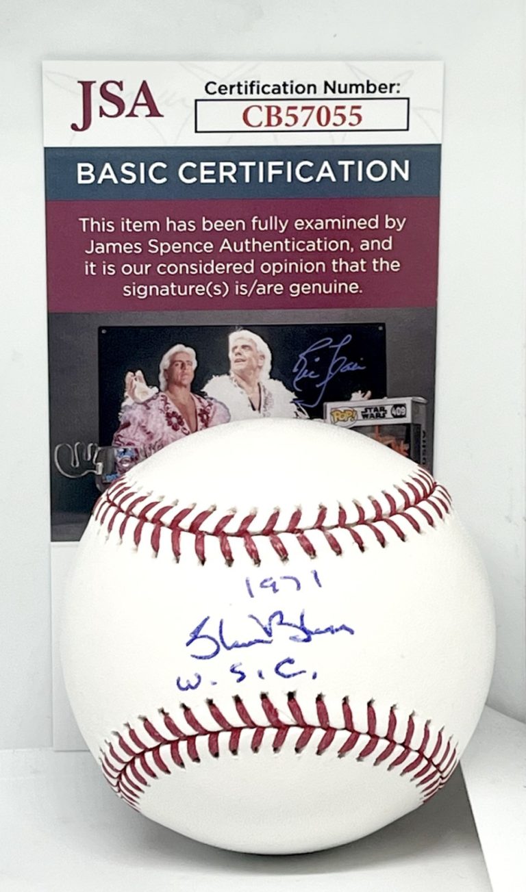 Steve Blass Pittsburgh Pirates signed MLB Baseball Ball W/ Inscription JSA