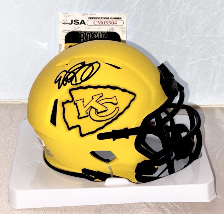 Eric Bieniemy signed Kansas City Chiefs Rave mini helmet autographed JSA COA