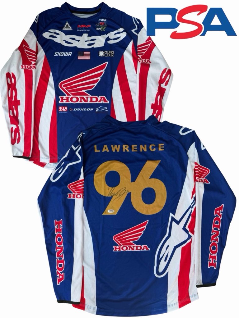 Hunter Lawrence Signed Honda HRC Racing #96 Supercross Jersey PSA AUTO Motocross