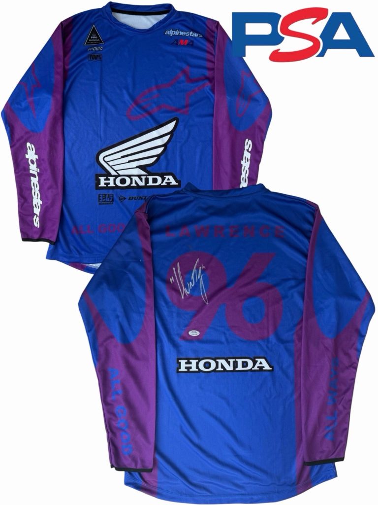 Hunter Lawrence Signed Honda HRC Racing #96 Supercross Jersey PSA AUTO Motocross