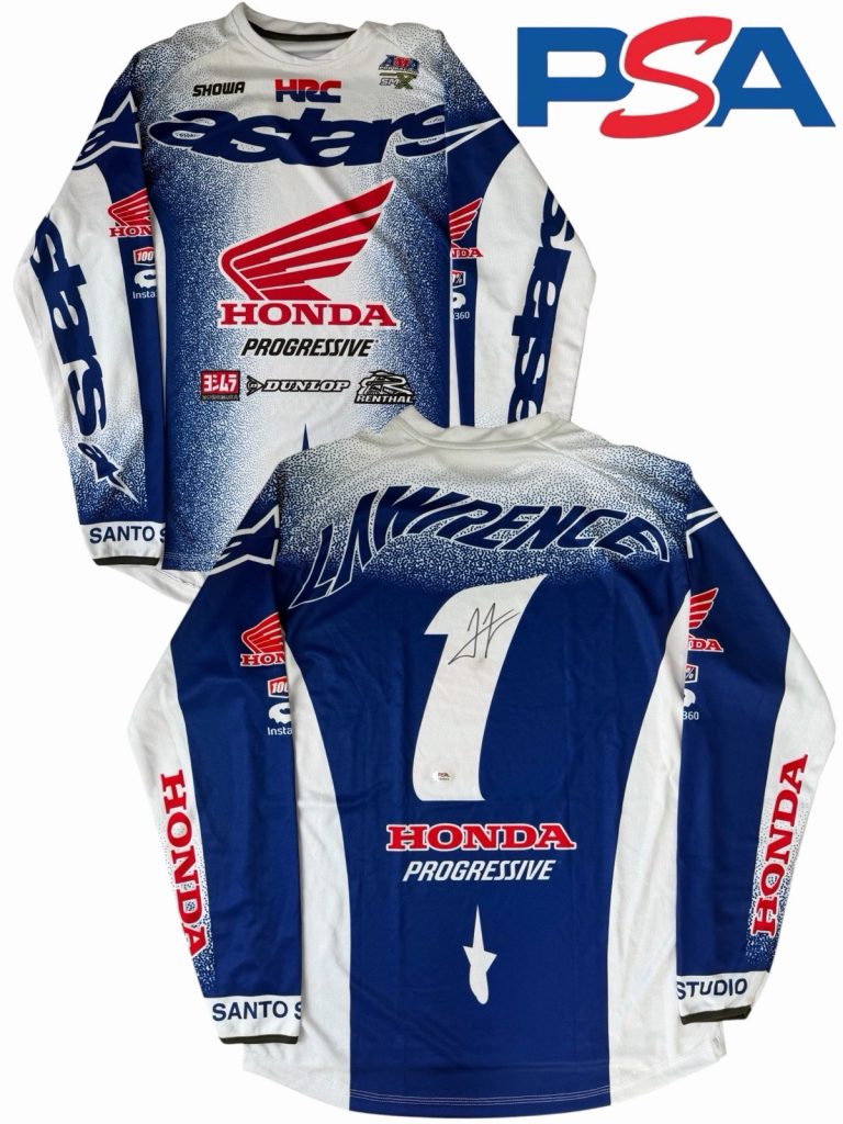 Jett Lawrence Signed Honda HRC Racing #1 Motocross Jersey PSA AUTO Supercross