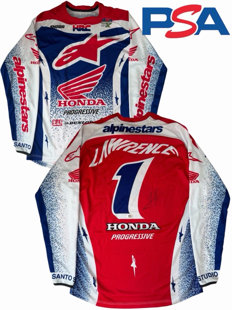 Jett Lawrence Signed Honda HRC Racing #1 Motocross Jersey PSA AUTO Supercross