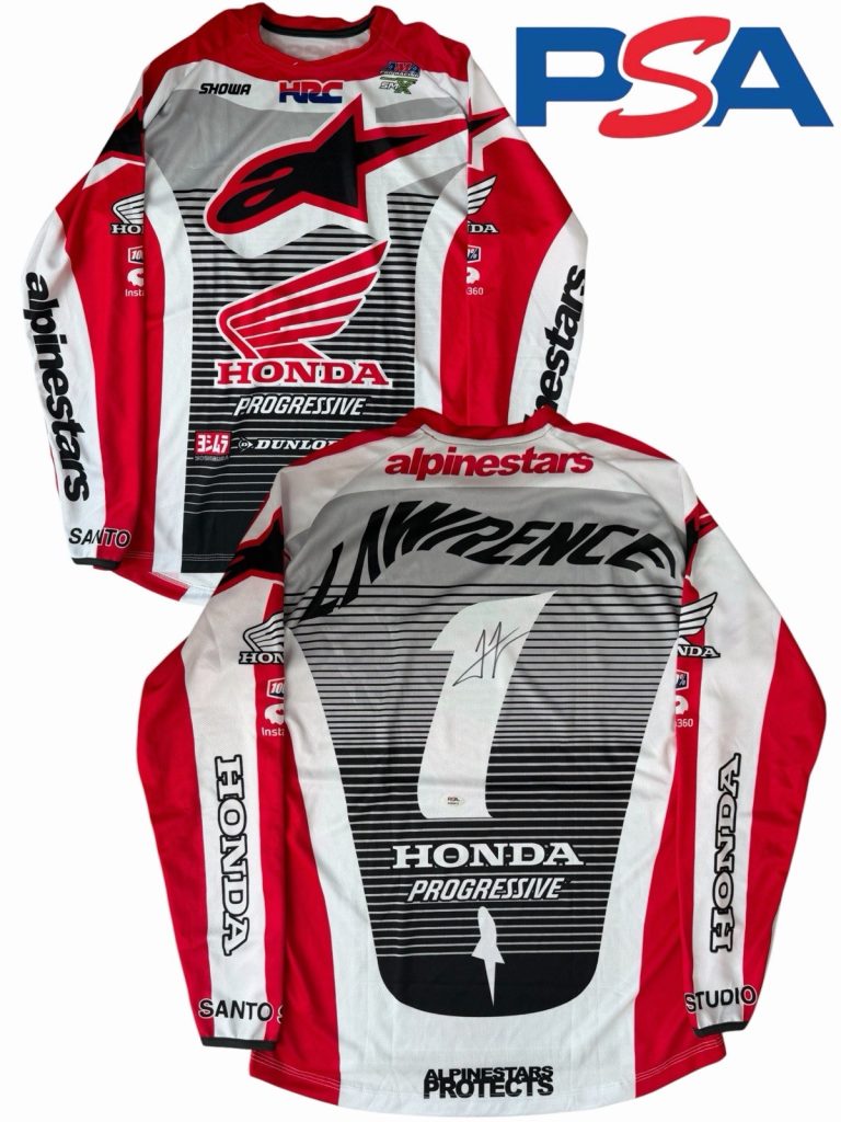 Jett Lawrence Signed Honda HRC Racing #1 Motocross Jersey PSA AUTO Supercross