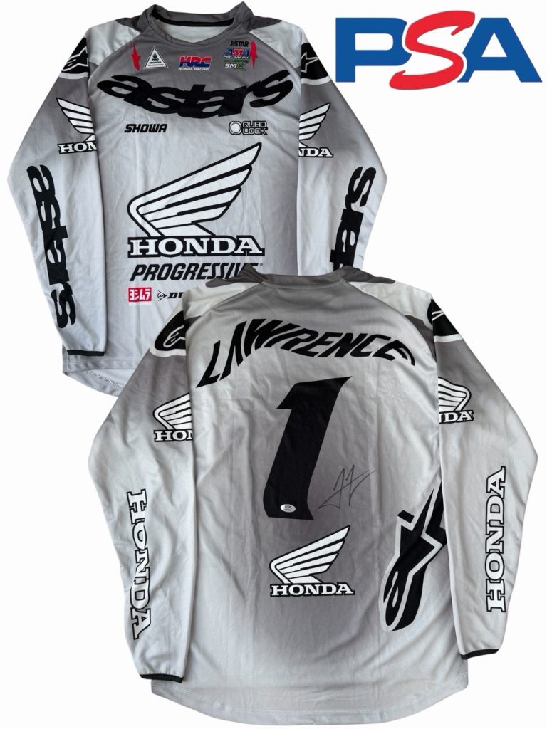 Jett Lawrence Signed Honda HRC Racing #1 Supercross Jersey PSA AUTO Motocross