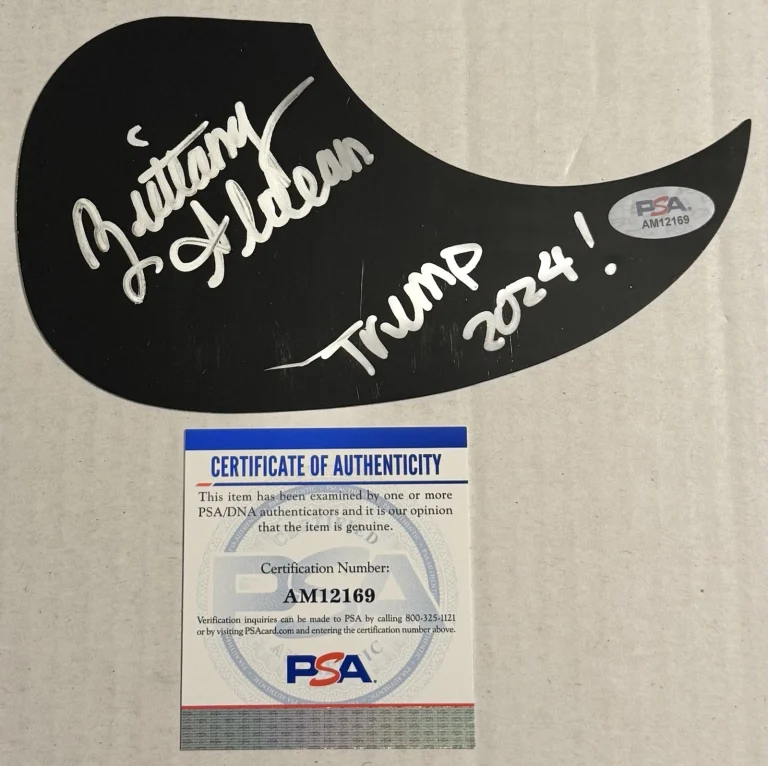 Brittany Aldean Signed Autographed Acoustic Pickguard PSA/DNA COA