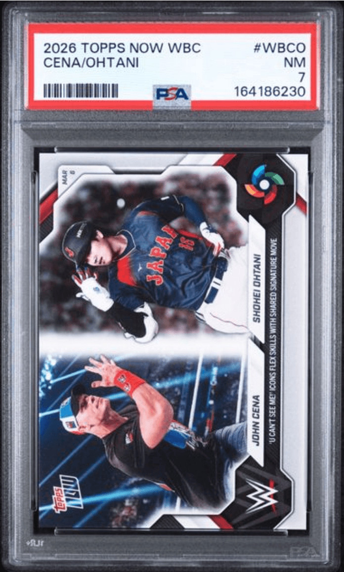 Graded 2026 Topps Now John Cena/Shohei Ohtani #WBCO Baseball Card PSA 7