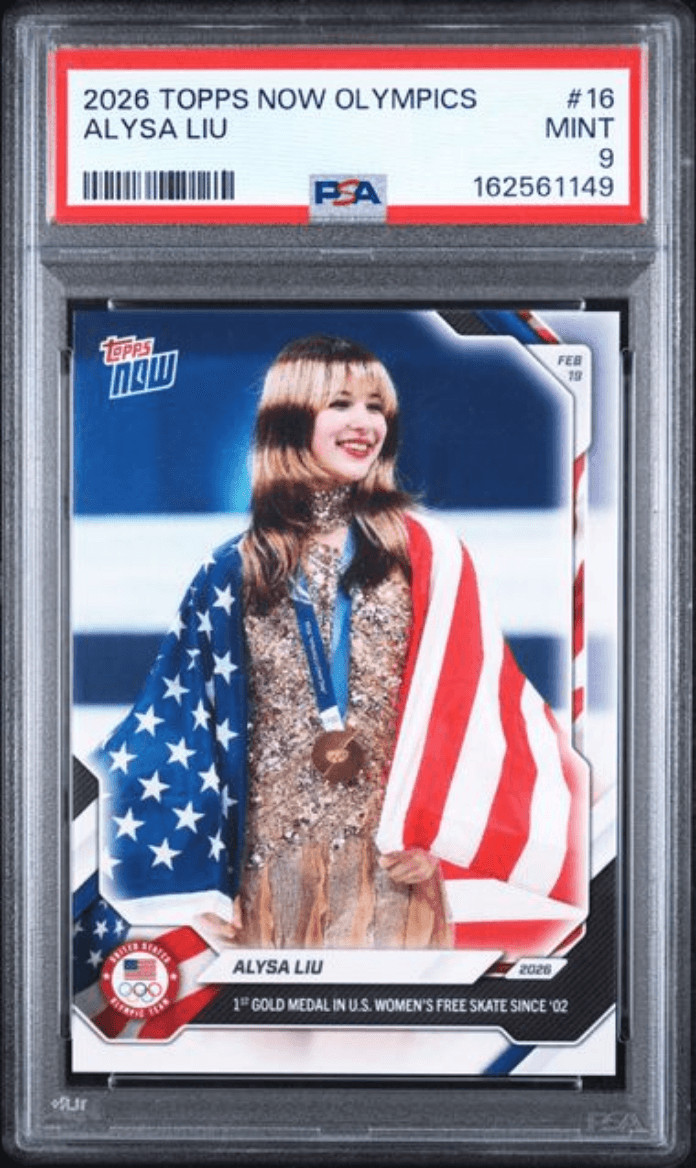 Graded 2026 Topps Now Olympics Alysa Liu #16 Figure Skating Card PSA 9