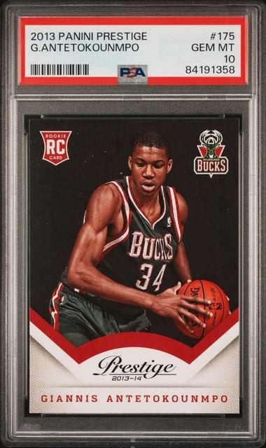 Graded 2013 Panini Prestige Giannis Antetokounmpo #175 Rookie Card PSA 10