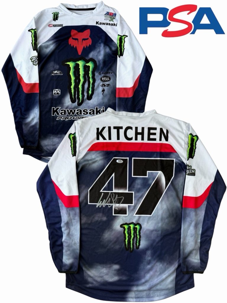 Levi Kitchen Signed Monster Kawasaki #47 Motocross Jersey PSA AUTO Supercross